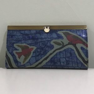 Loop NYC Birds on Branches Blue Wallet/Clutch